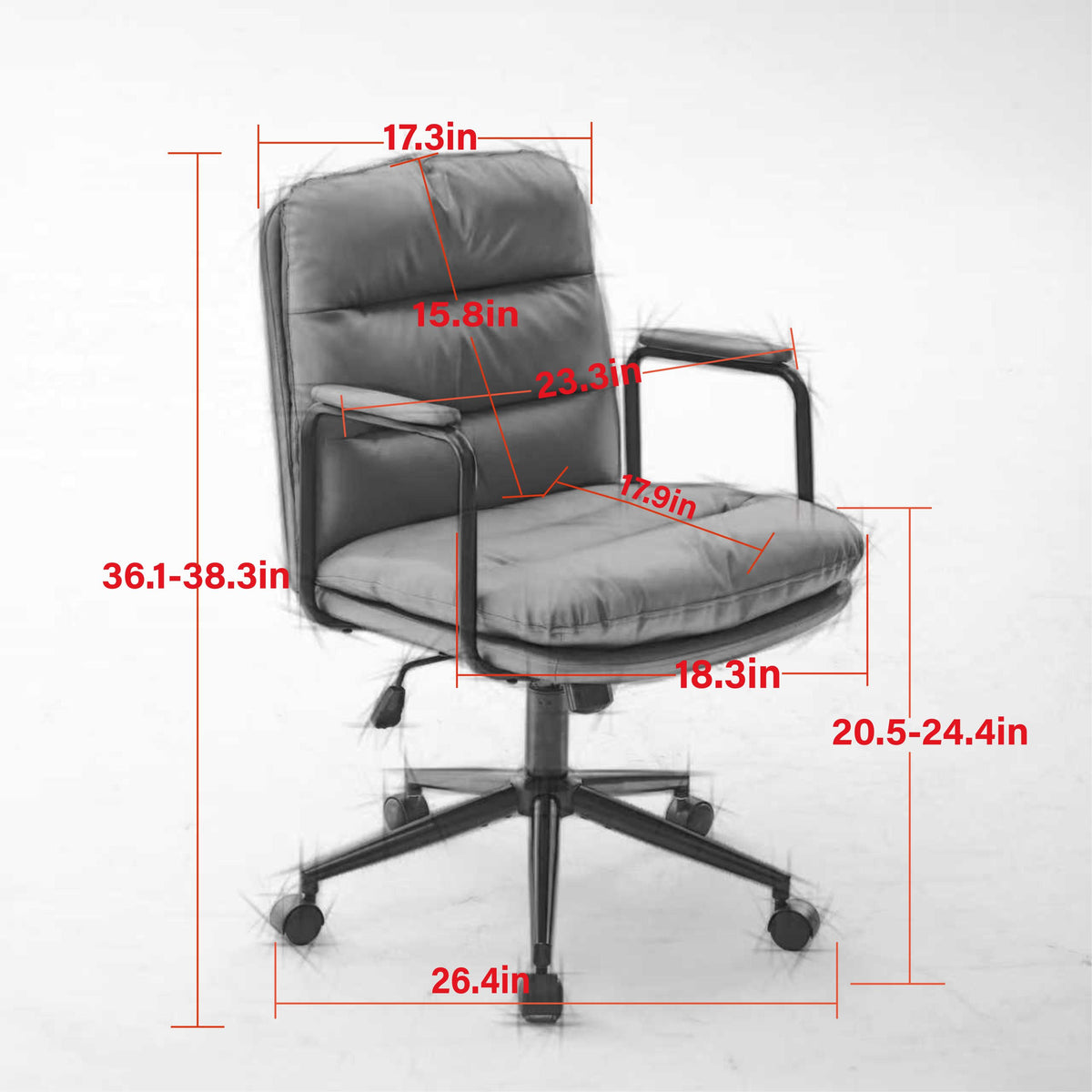 Office Chair,Mid Back Home Office Desk Task Chair-FreeShipping - aurelia-clothing-8955