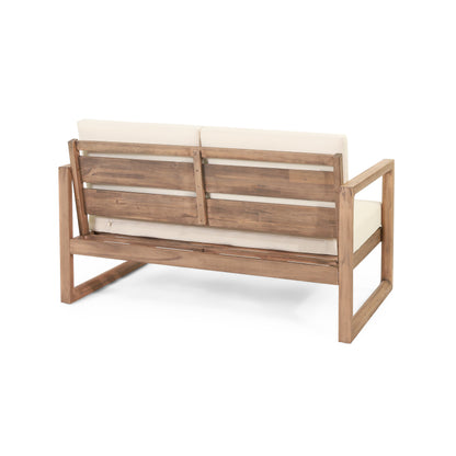 Outdoor Acacia Wood Loveseat and Coffee-Free Shipping - aurelia-clothing-8955