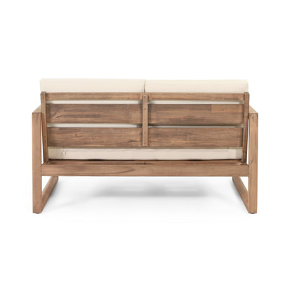Outdoor Acacia Wood Loveseat and Coffee-Free Shipping - aurelia-clothing-8955