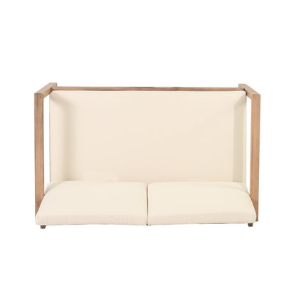 Outdoor Acacia Wood Loveseat and Coffee-Free Shipping - aurelia-clothing-8955