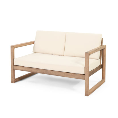 Outdoor Acacia Wood Loveseat and Coffee-Free Shipping - aurelia-clothing-8955