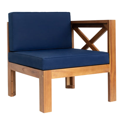 Outdoor Backyard Patio Wood 5-Piece Sectional Sofa Seating-Free Shipping - aurelia-clothing-8955