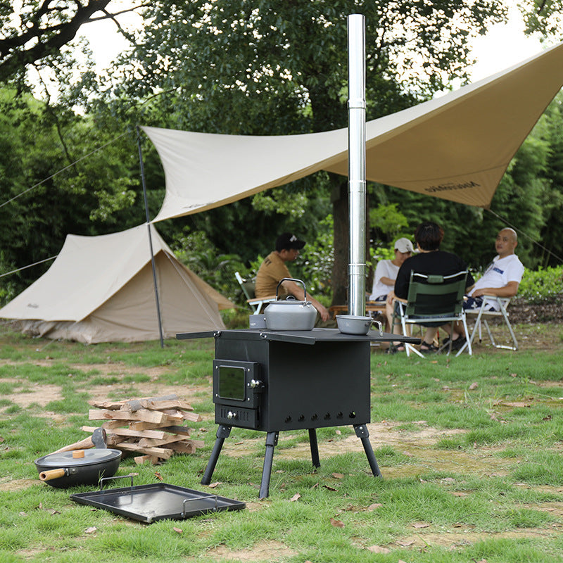 Outdoor Courtyard Firewood Stove Carbon Steel Portable Foldable Wood Camping Stove For Outdoor Tents - Free Shipping - aurelia-clothing-8955
