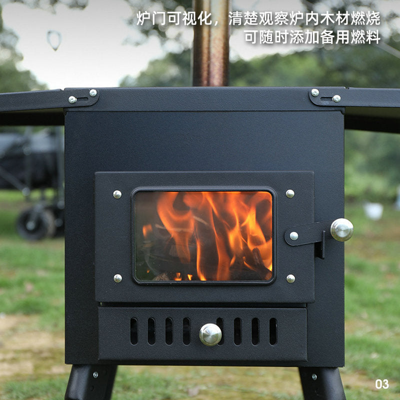 Outdoor Courtyard Firewood Stove Carbon Steel Portable Foldable Wood Camping Stove For Outdoor Tents - Free Shipping - aurelia-clothing-8955