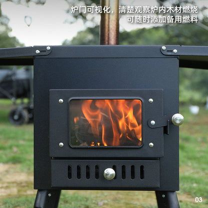 Outdoor Courtyard Firewood Stove Carbon Steel Portable Foldable Wood Camping Stove For Outdoor Tents - Free Shipping - aurelia-clothing-8955