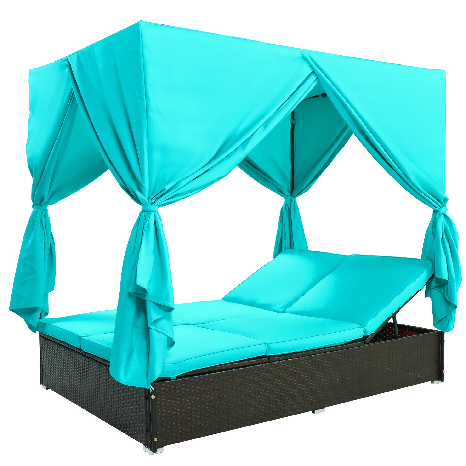 Outdoor Double Chaise Lounge Daybed-Free Shipping - aurelia-clothing-8955