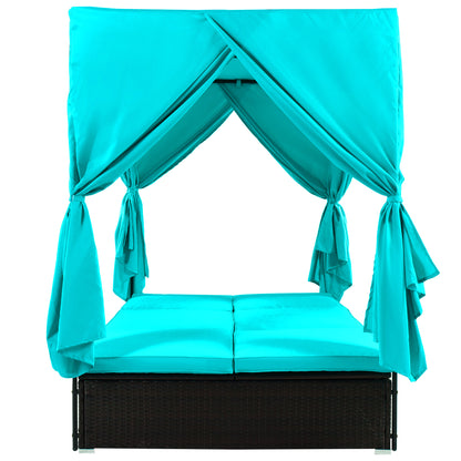Outdoor Double Chaise Lounge Daybed-Free Shipping - aurelia-clothing-8955