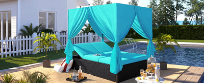 Outdoor Double Chaise Lounge Daybed-Free Shipping - aurelia-clothing-8955