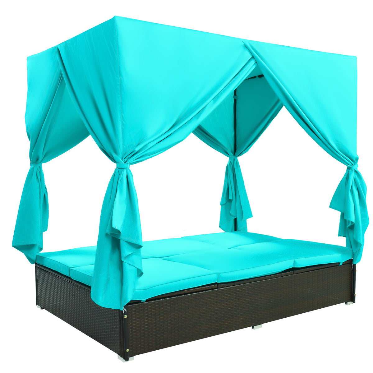 Outdoor Double Chaise Lounge Daybed-Free Shipping - aurelia-clothing-8955