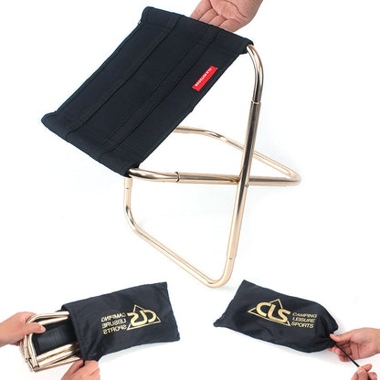 Outdoor Folding Chair 7075 Aluminum Alloy Fishing Chair Barbecue Stool Folding Stool Portable Train Stool Camping Pony - Free Shipping - aurelia-clothing-8955