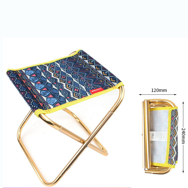 Outdoor Folding Chair 7075 Aluminum Alloy Fishing Chair Barbecue Stool Folding Stool Portable Train Stool Camping Pony - Free Shipping - aurelia-clothing-8955