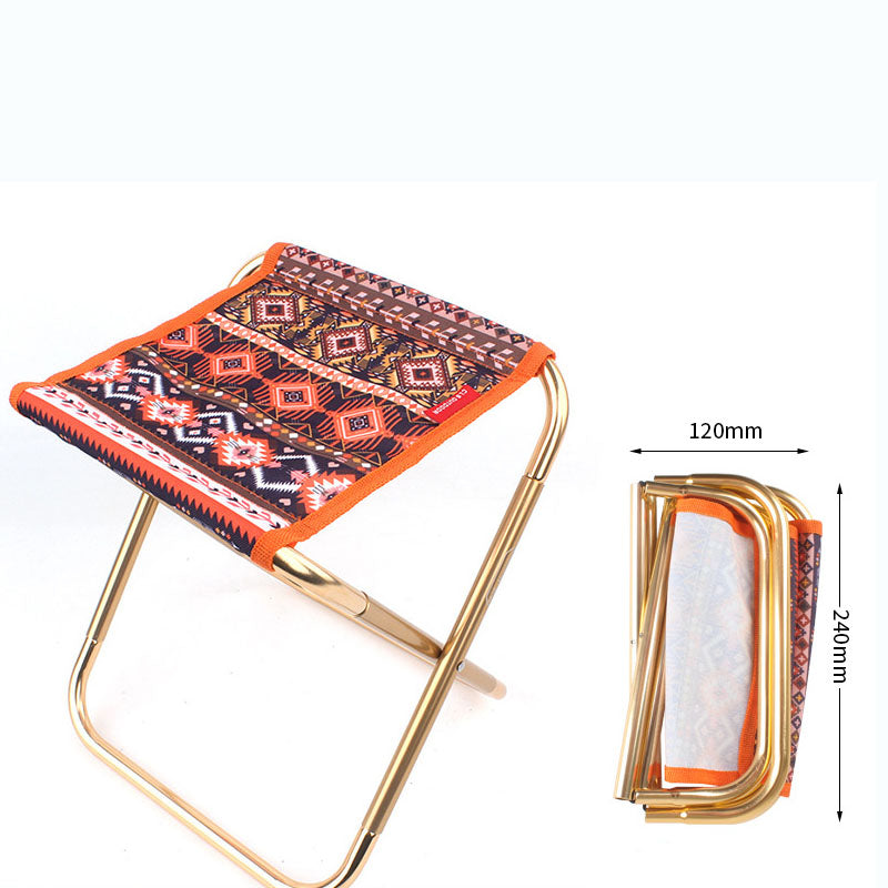 Outdoor Folding Chair 7075 Aluminum Alloy Fishing Chair Barbecue Stool Folding Stool Portable Train Stool Camping Pony - Free Shipping - aurelia-clothing-8955