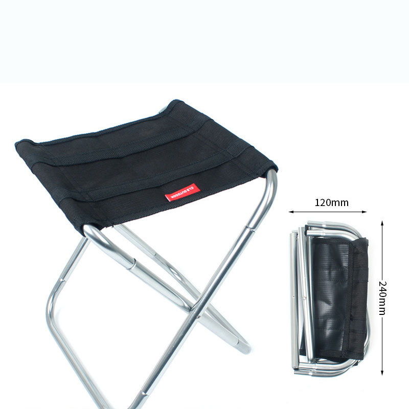 Outdoor Folding Chair 7075 Aluminum Alloy Fishing Chair Barbecue Stool Folding Stool Portable Train Stool Camping Pony - Free Shipping - aurelia-clothing-8955