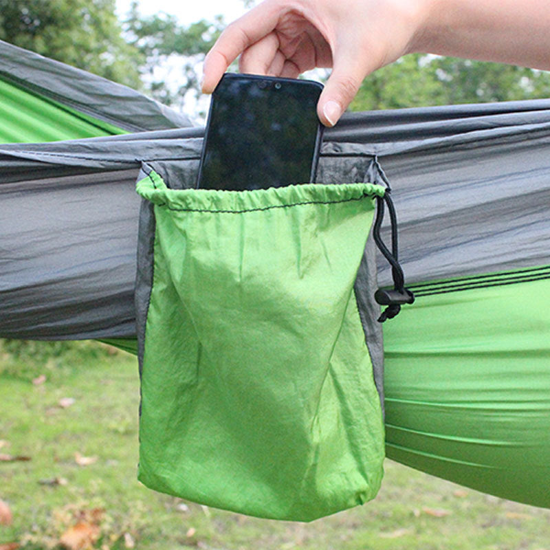 Outdoor Hammock Camping Single And Double Parachute Fabric Color Matching Hammock Widened Swing Indoor Leisure - Free Shipping - aurelia-clothing-8955