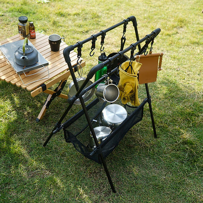 Outdoor camping folding shelf camping car drying rack drying net drying rack storage rack - Free Shipping - aurelia-clothing-8955