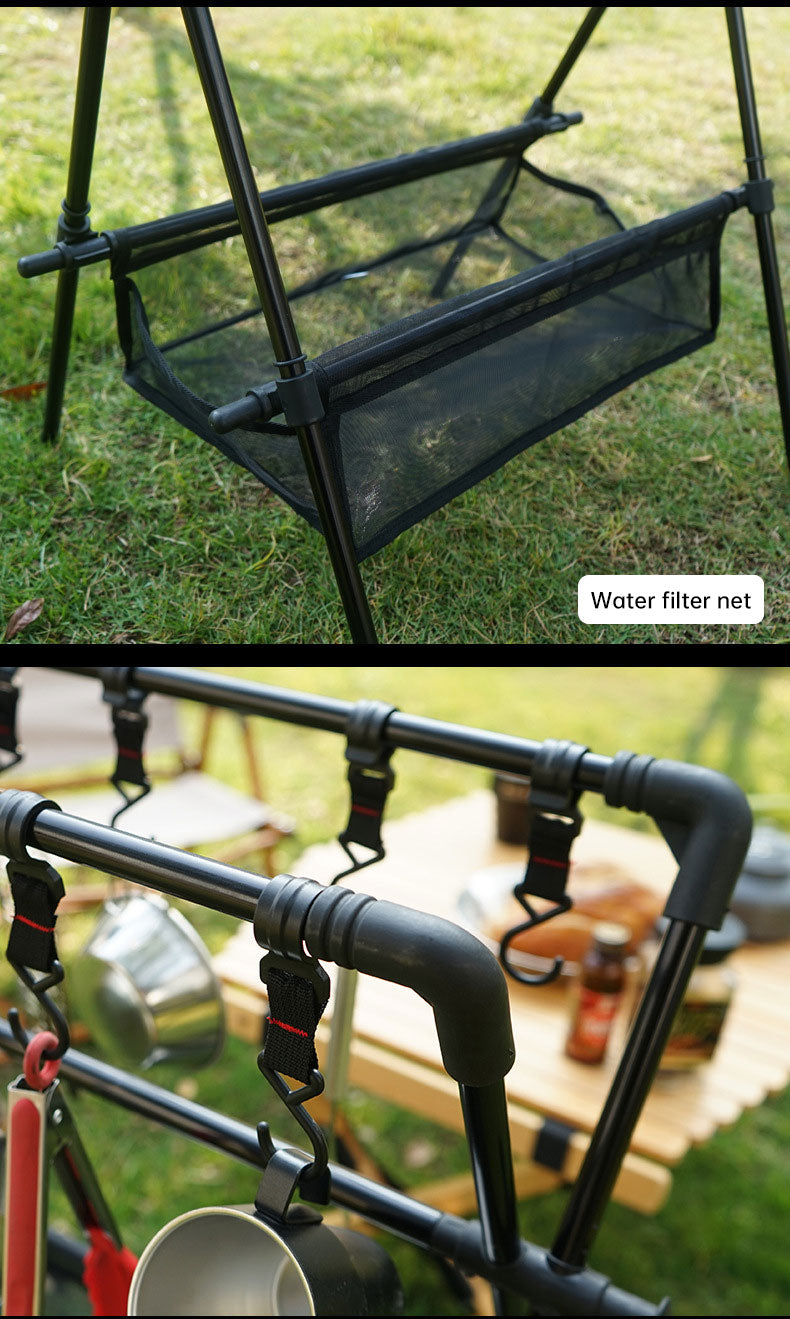 Outdoor camping folding shelf camping car drying rack drying net drying rack storage rack - Free Shipping - aurelia-clothing-8955