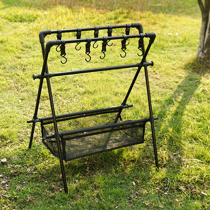 Outdoor camping folding shelf camping car drying rack drying net drying rack storage rack - Free Shipping - aurelia-clothing-8955