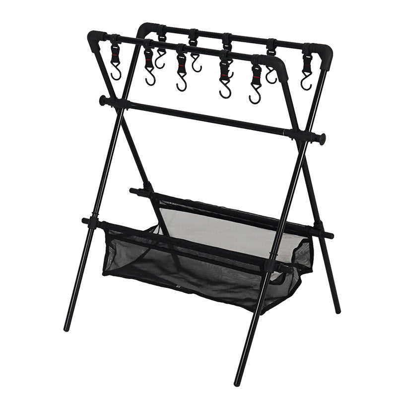 Outdoor camping folding shelf camping car drying rack drying net drying rack storage rack - Free Shipping - aurelia-clothing-8955