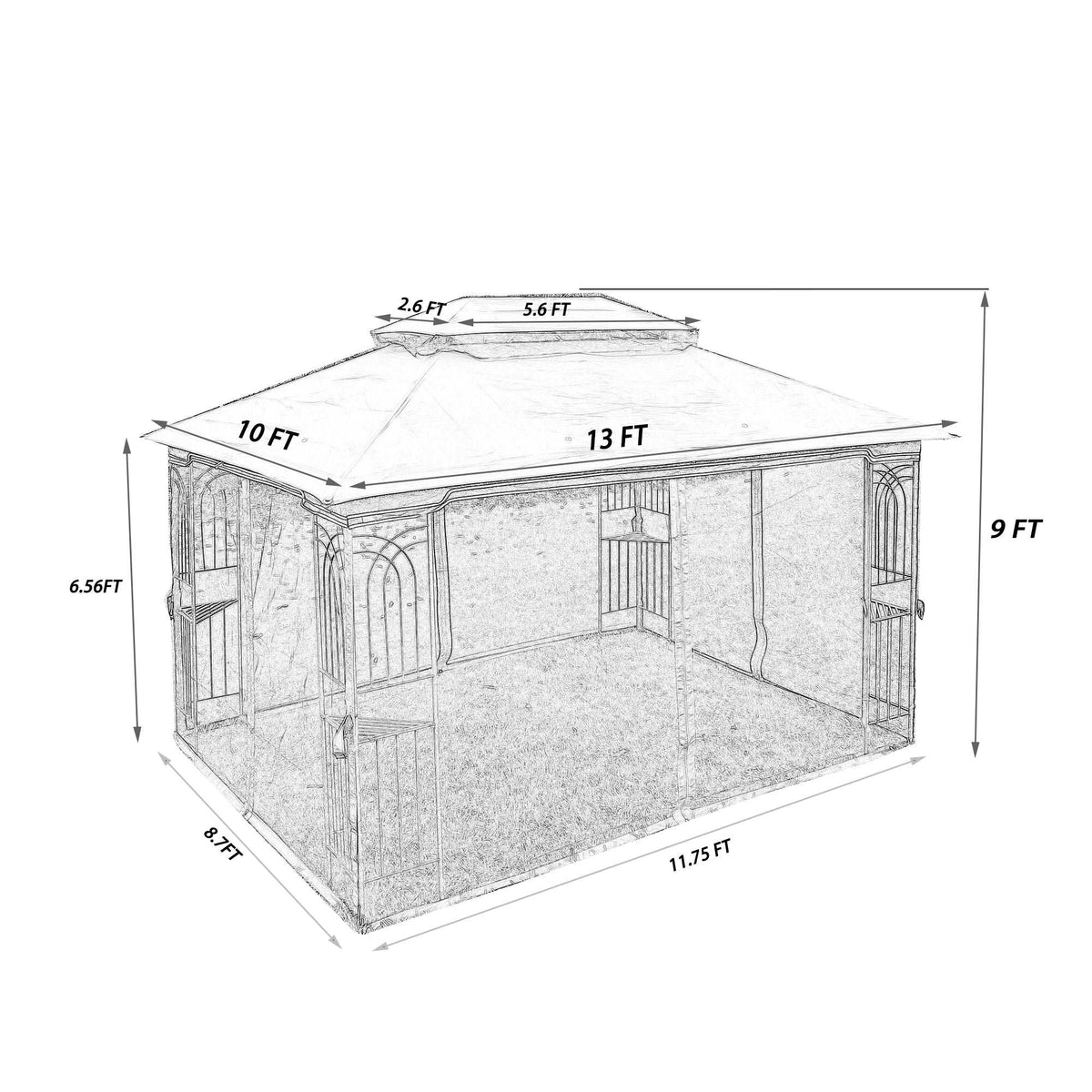 Patio Gazebo Canopy Tent-Free Shipping - aurelia-clothing-8955