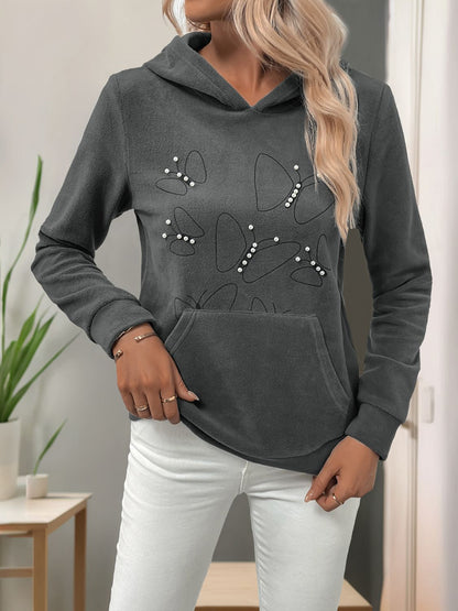 Perfee Pearl Butterfly Long Sleeve Hoodie - aurelia-clothing-8955