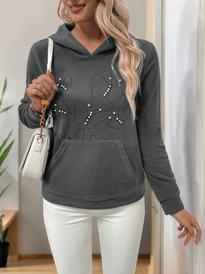 Perfee Pearl Butterfly Long Sleeve Hoodie - aurelia-clothing-8955