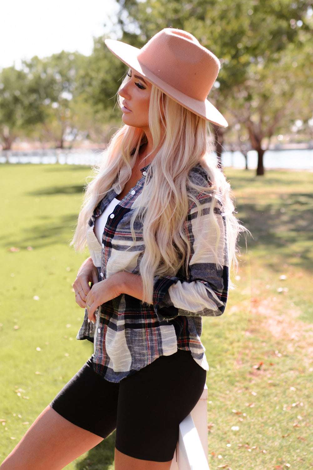 Plaid Button Up Long Sleeve Shirt - Free Shipping - aurelia-clothing-8955