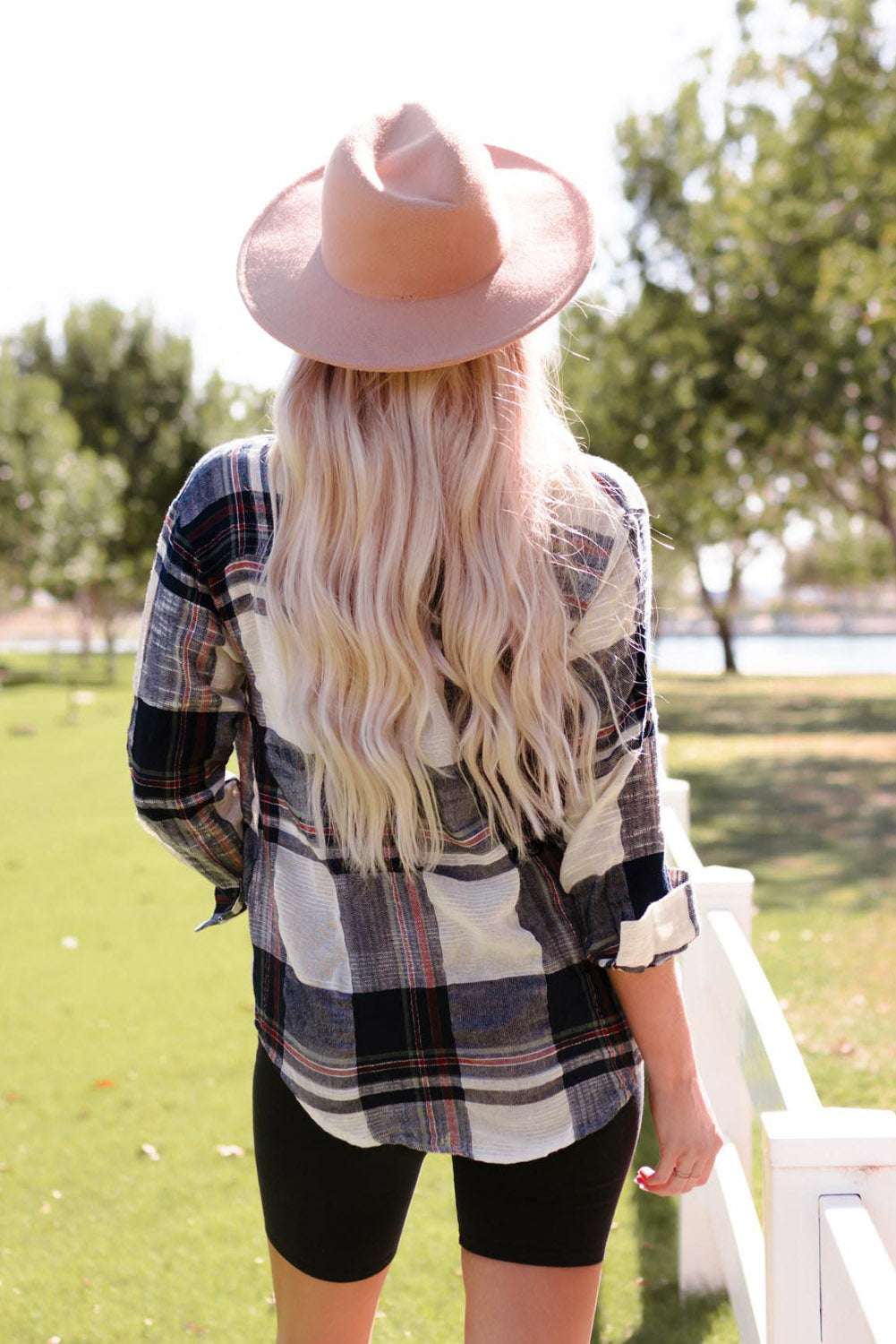 Plaid Button Up Long Sleeve Shirt - Free Shipping - aurelia-clothing-8955