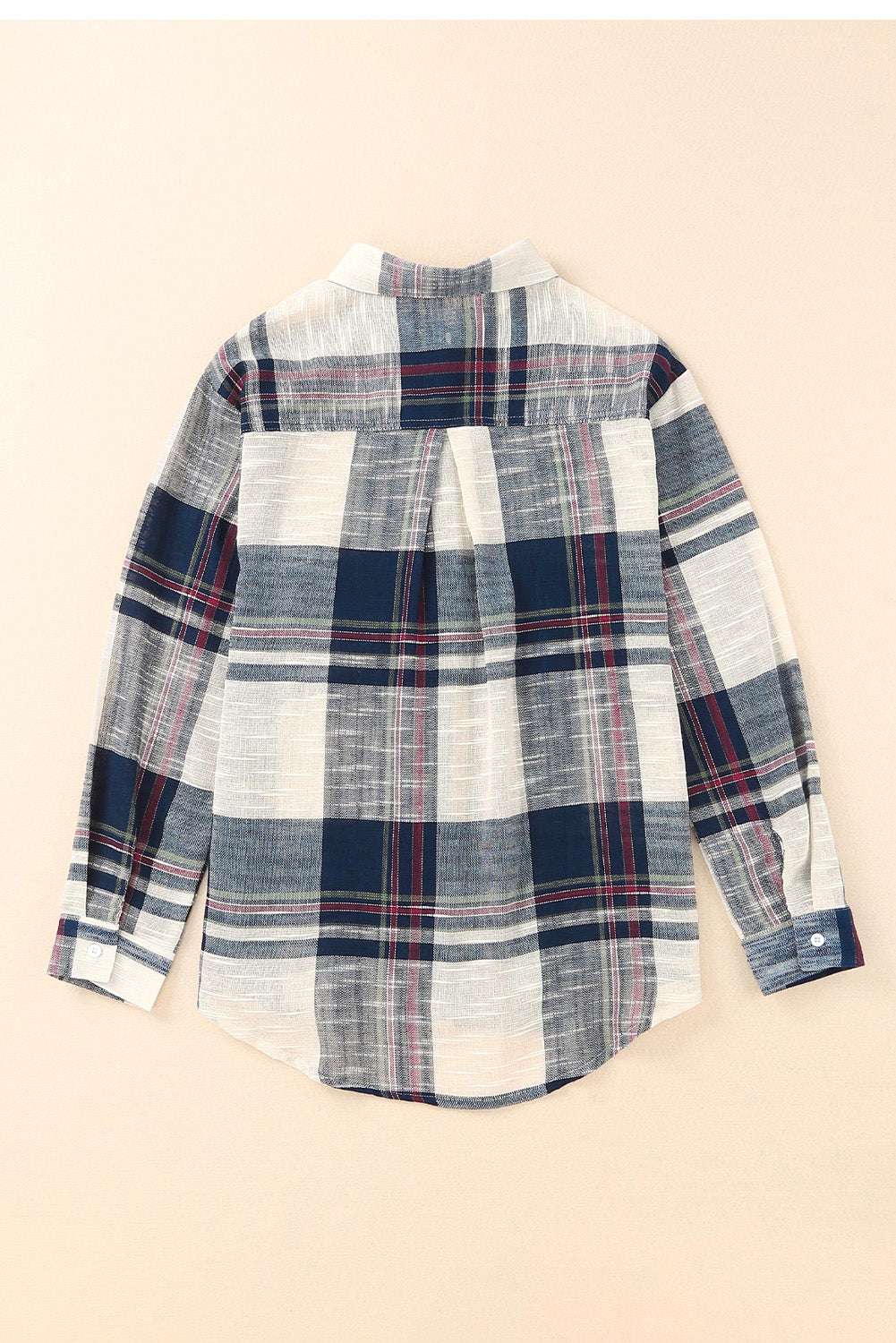 Plaid Button Up Long Sleeve Shirt - Free Shipping - aurelia-clothing-8955