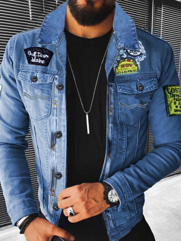 Plush Style Thickened Denim Mens Outer Jacket - Free Shipping - aurelia-clothing-8955