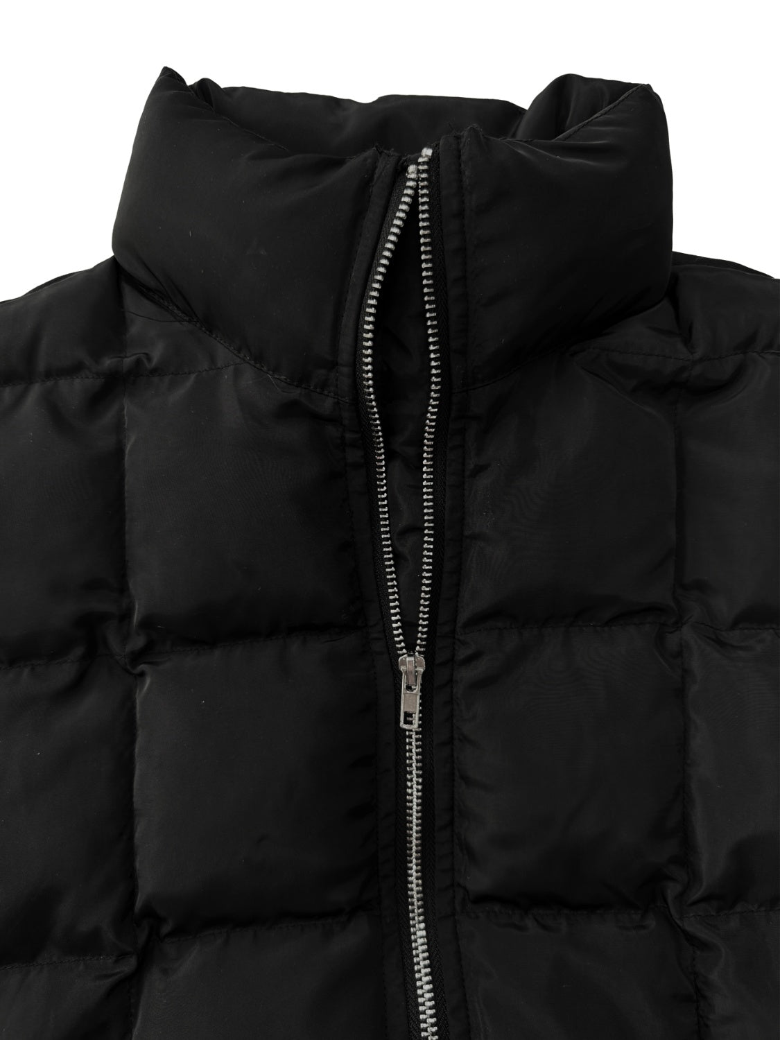 Pocketed Plaid Quilted Zip Up Winter Coat - aurelia-clothing-8955