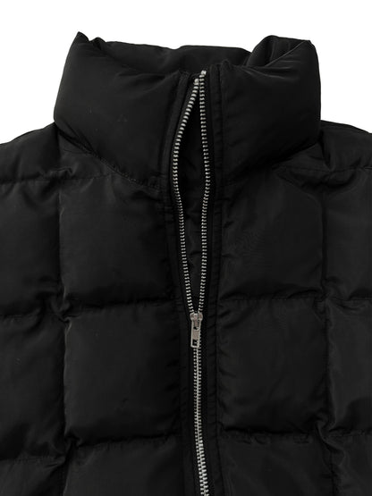 Pocketed Plaid Quilted Zip Up Winter Coat - aurelia-clothing-8955