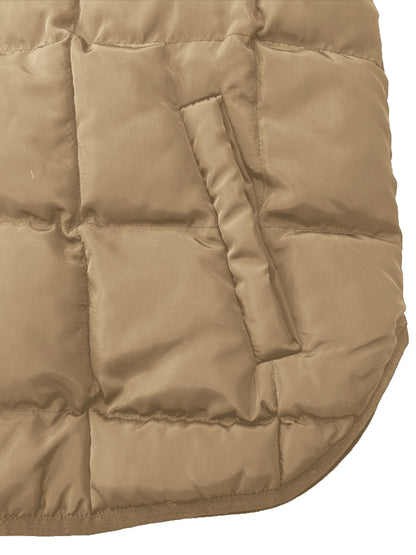 Pocketed Plaid Quilted Zip Up Winter Coat - aurelia-clothing-8955