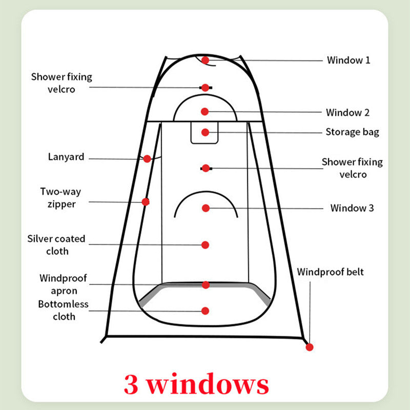 Portable Outdoor Camping Tent Shower Tent Simple Bath Cover Changing Fitting Room Tent Mobile Toilet Fishing Photography Tent - Free Shipping - aurelia-clothing-8955