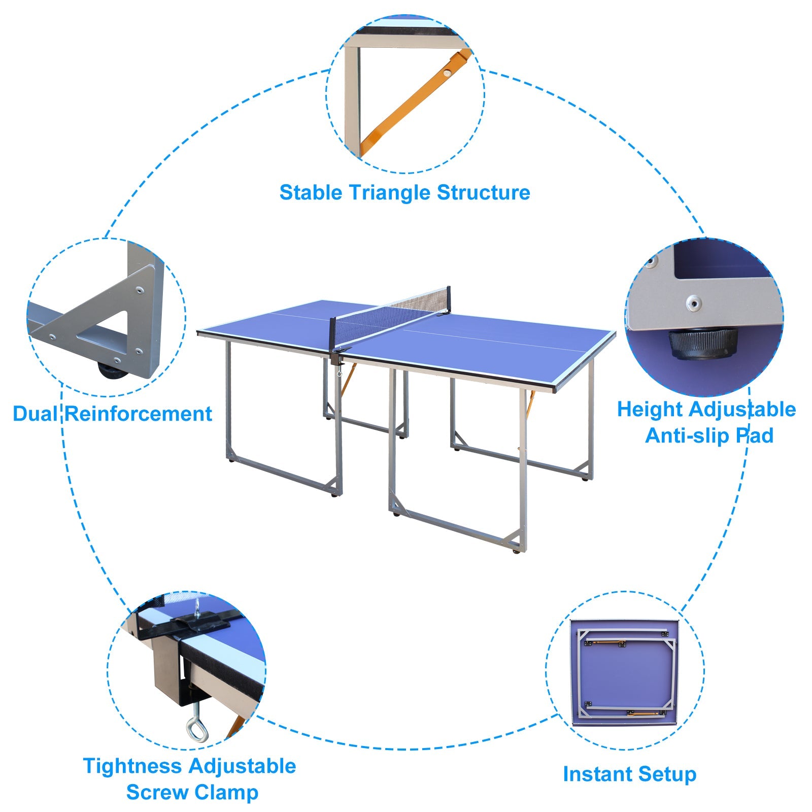 Portable Ping Pong Table-Free Shipping - aurelia-clothing-8955