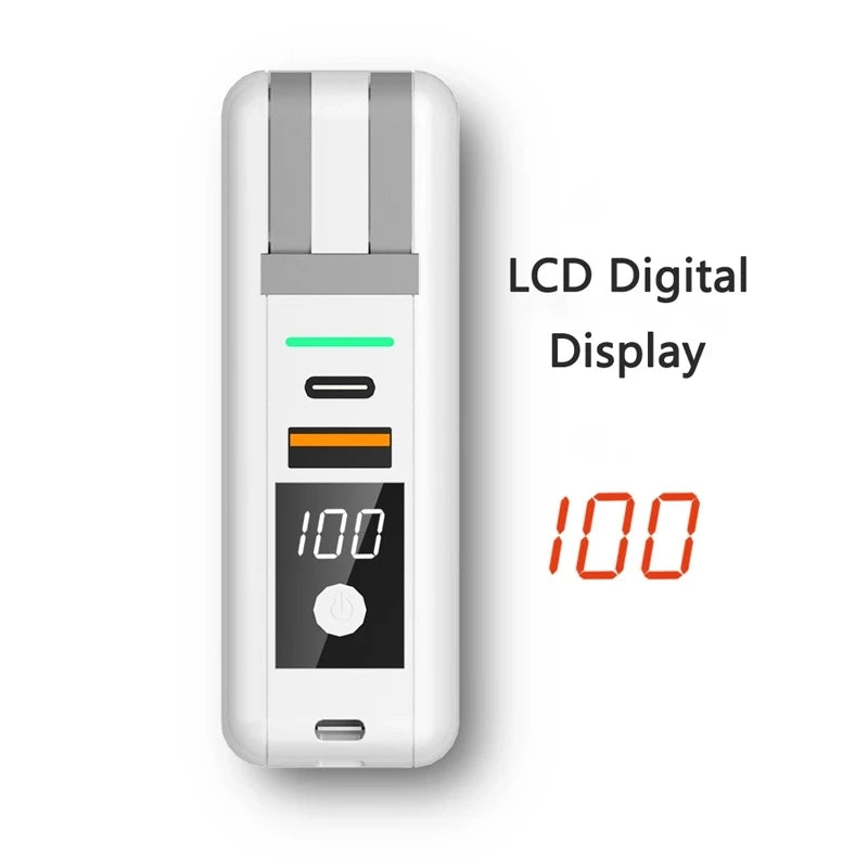 Power Bank 10000mAh With AC Plug 15W Fast Wireless Charging Powerbank USB Type C Mobile Phone Wall Charger for iPhone 14  - Free Shipping - aurelia-clothing-8955