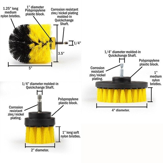 Power Scrubber Brush Set for Bathroom Car | Drill Scrubber Brush - Free Shipping - aurelia-clothing-8955