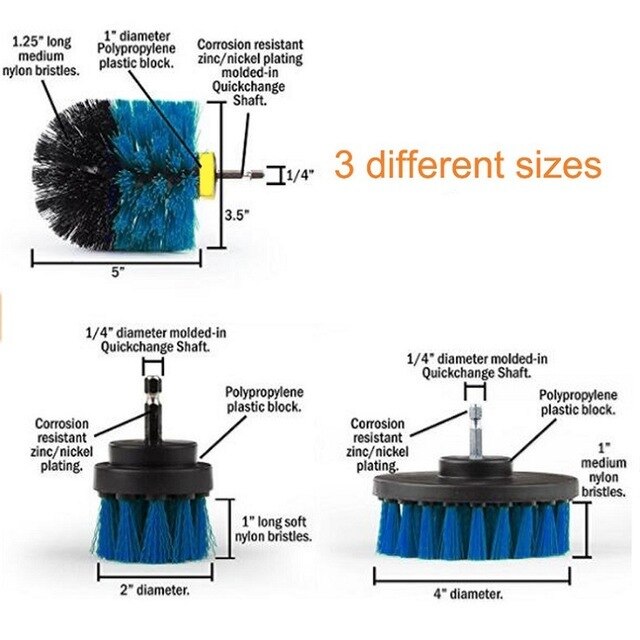 Power Scrubber Brush Set for Bathroom Car | Drill Scrubber Brush - Free Shipping - aurelia-clothing-8955