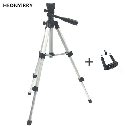 Professional Foldable Camera Tripod Holder Stand Screw 360 Degree Fluid Head Tripod Stabilizer Aluminum with Phone Holder - Free Shipping - aurelia-clothing-8955