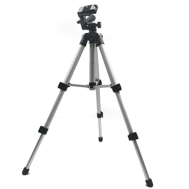 Professional Foldable Camera Tripod Holder Stand Screw 360 Degree Fluid Head Tripod Stabilizer Aluminum with Phone Holder - Free Shipping - aurelia-clothing-8955