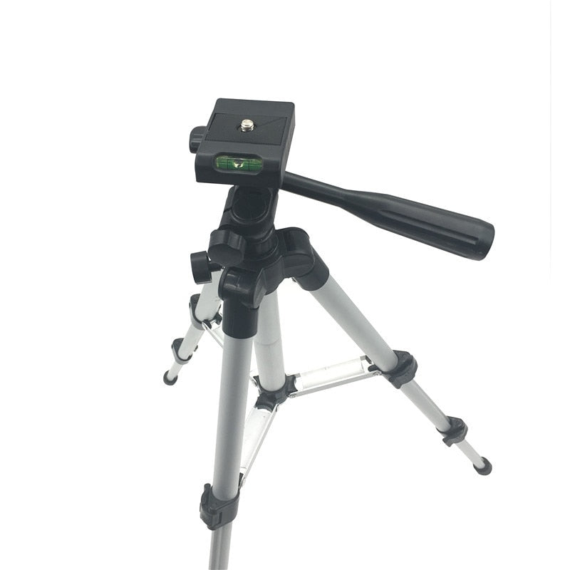 Professional Foldable Camera Tripod Holder Stand Screw 360 Degree Fluid Head Tripod Stabilizer Aluminum with Phone Holder - Free Shipping - aurelia-clothing-8955