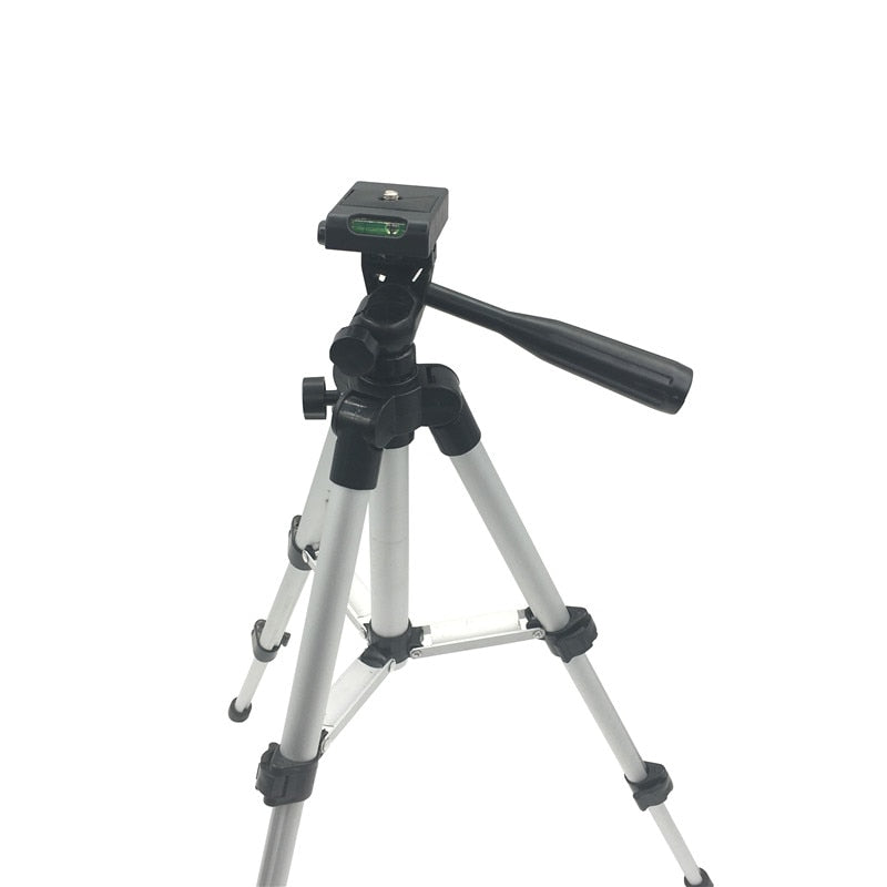 Professional Foldable Camera Tripod Holder Stand Screw 360 Degree Fluid Head Tripod Stabilizer Aluminum with Phone Holder - Free Shipping - aurelia-clothing-8955