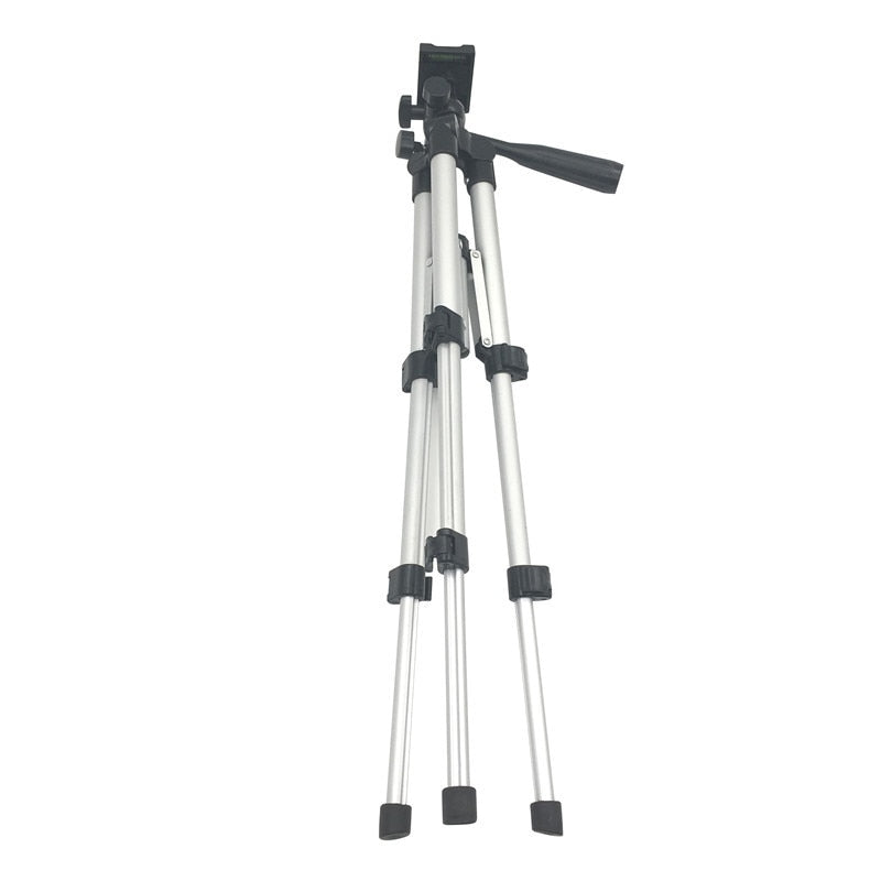 Professional Foldable Camera Tripod Holder Stand Screw 360 Degree Fluid Head Tripod Stabilizer Aluminum with Phone Holder - Free Shipping - aurelia-clothing-8955