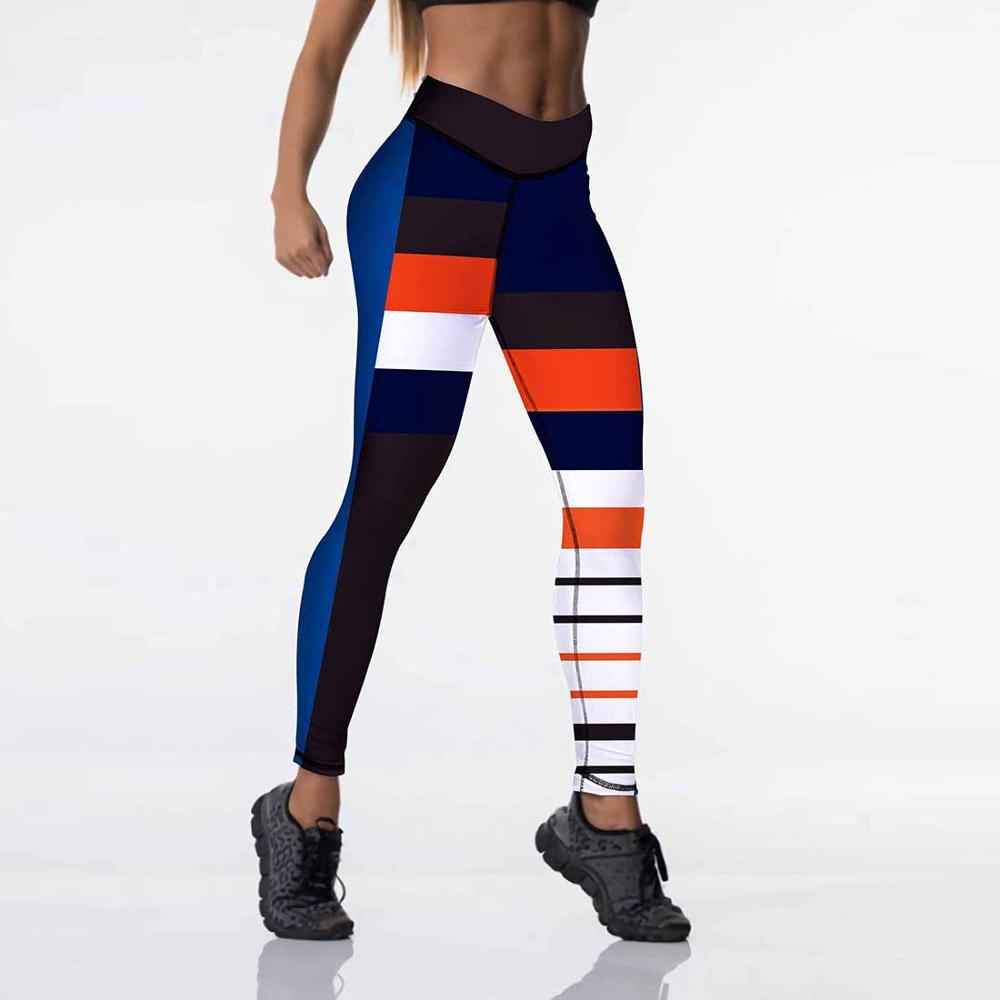 Qickitout 12%spandex Sexy High Waist Elasticity Women Digital Printed Leggings Push Up Strength Pants - aurelia-clothing-8955