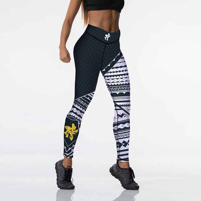 Qickitout 12%spandex Sexy High Waist Elasticity Women Digital Printed Leggings Push Up Strength Pants - aurelia-clothing-8955