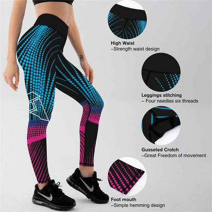 Qickitout 12%spandex Sexy High Waist Elasticity Women Digital Printed Leggings Push Up Strength Pants - aurelia-clothing-8955