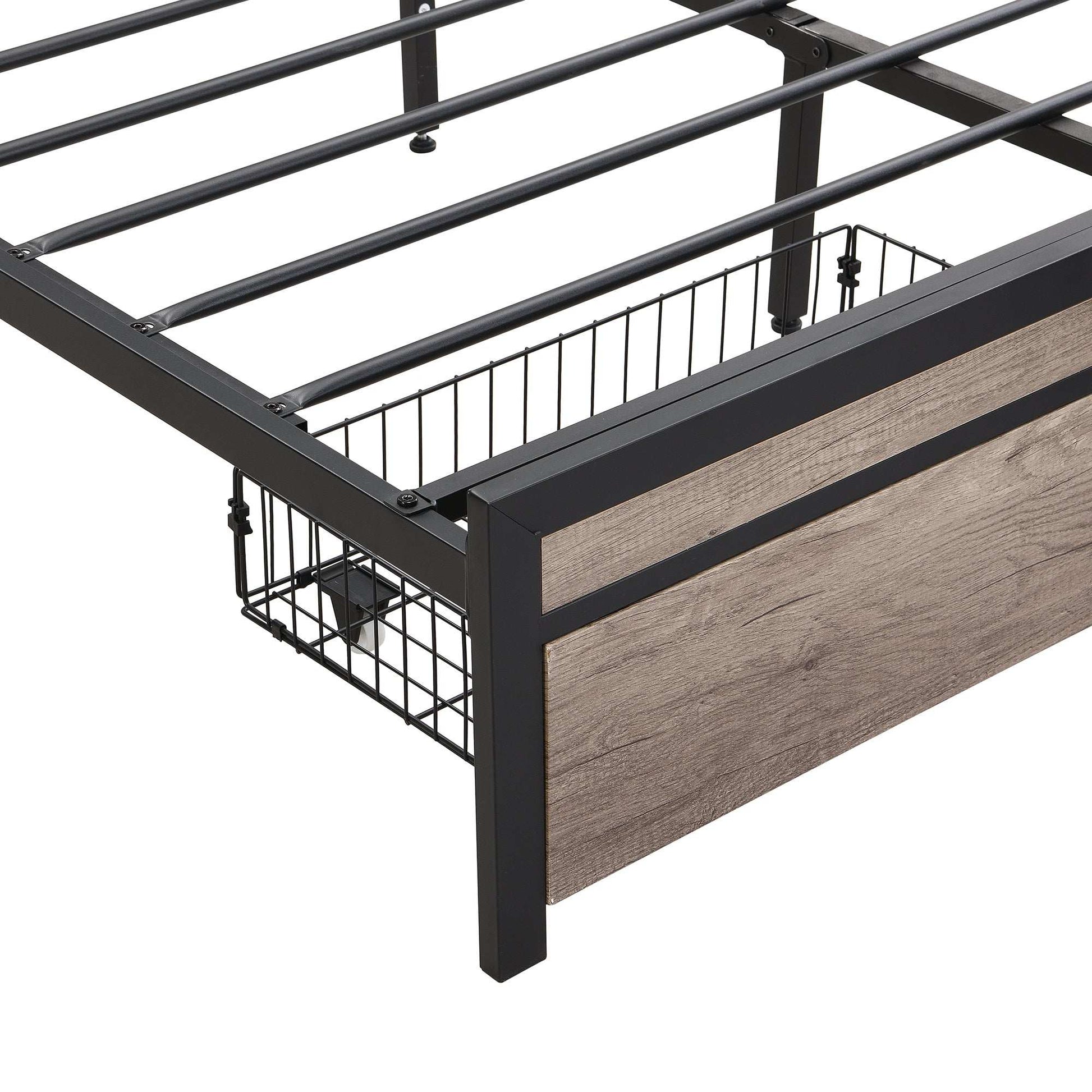Queen Size Platform Bed Frame-Free Shipping - aurelia-clothing-8955