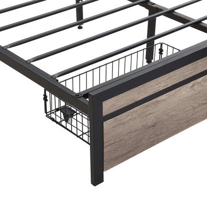 Queen Size Platform Bed Frame-Free Shipping - aurelia-clothing-8955