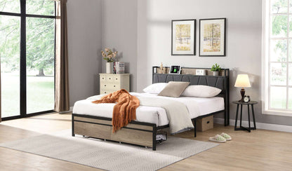 Queen Size Platform Bed Frame-Free Shipping - aurelia-clothing-8955