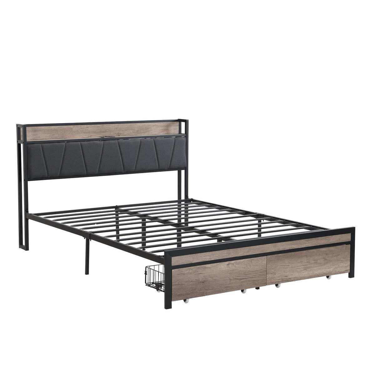 Queen Size Platform Bed Frame-Free Shipping - aurelia-clothing-8955