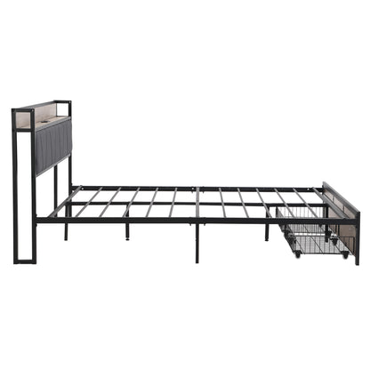 Queen Size Platform Bed Frame-Free Shipping - aurelia-clothing-8955